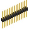 Pin header, 15 pole, pitch 1.27 mm, straight, black, 10060632