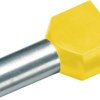 Cimco 187736 Podwójna końcówka 1 mm² z częściową izolacją żółty 100 szt.