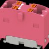1046618 PTFIX distributor block, 4x1.5, pink