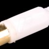 RCA connector with bend protection, white, gold-plated