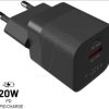 FIXC20M-CU-BK USB charger, 20 W, 5 V, 3 A, USB-A/USB-C, black