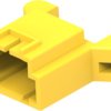 Plug, 4 pole, angled, 1 row, yellow, 1743218-5