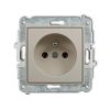 MINI Mechanizm gniazda pojedynczego z uziemieniem 2P+Z (bez przesłon torów prądowych) taupe 60MGP-1z