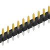Pin header, 12 pole, pitch 2.54 mm, straight, black, 10058244