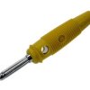 Wtyk bananowy; 4mm; BUELA-30 930727103; żółty; 60mm; lutowany; wtykany (gniazdo bananowe 4mm); 30A; 60V; mosiądz niklowany; PVC;