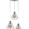 Lampa wisząca loftowa 3x E27 FOSKAL SILVER