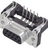 D-Sub socket, 9 pole, standard, angled, solder pin, 09661537610
