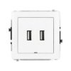 Deco Mechanizm Gniazda Podwójnego 2Xusb A-A 2.0, Bez Pola Opisowego, Biały...