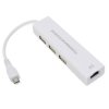 Ethernet and USB Hub with Micro-USB OTG Connector