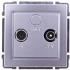 KOS66 Gniazdo antenowe RTV końcowe aluminium 664073