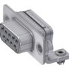 Deltron Connectors Złącze D-sub DTS09S 9-pinowe Kąt prosty 2.76 mm Pitch Do montażu na płytce drukowanej Złoto na niklu
