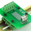 CZH-LABS USB Type A Female Vertical Jack Breakout Board, w/Simple DIN Rail Mount Feet.