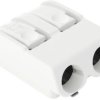 PCB terminal, 2 pole, pitch 6 mm, AWG 20-16, 17.5 A, push-in cage clamp, white, 2061-602/998-404