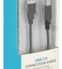 USB 2.0 adapter cable, USB plug type A to USB plug type B, 5 m, black, DB-300105-050-S