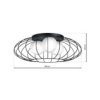 Lampa Sufitowa Kronos Black 3Xe14 Mlp4426 Milagro