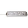 Brennenstuhl 1153593420 estilo Corner Extension Lead 240V 3-Gang 13A White 2m