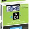 Labelling tape cartridge, 9 mm, tape white, font blue, 7 m, S0720690