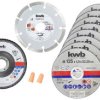 Zestaw tarcz tnących kwb 712042 125 mm 10 szt.