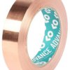 Taśma metalizowana szerokość 19mm Taśma miedziana grubość folii 0.05mm Advance Tapes wytrzymałość termiczna +155°C Brak