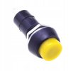 12mm 2-pin 3A ON-OFF Button Switch, Round, Yellow