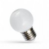 Żarówka LED E27 230V 1W kula biała PCV zimna