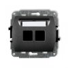 TREND Mechanizm gniazda komputerowego podwójnego bez modułu grafitowy 11GM-2p PT-GN-TR-80-30-ND-00