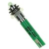 Lampka kontrolna do montażu panelowego 12V dc, zielona 6mm LED Faston, oczko lutownicze APEM