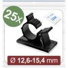 Quadrios 24CA452 Cable mount adhesive clip Bundle Ø range 12.6-15.4 mm Black 2