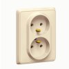 CARIVA Gniazdo podwójne z uziemieniem krem 16A-250V 773718 LEGRAND