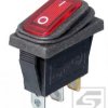 Przełącznik hermetyczny KCD1R-230V 15A/250VAC;podśw. czerwony;ON-OFF;