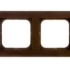 SONATA Ramka podwójna czekoladowy metalik R-2R/40