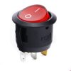 Przełącznik kołyskowy podświetlany okrągły czerwony włącznik 12V 20A