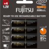 4 x akumulatorki Fujitsu BLACK R6/AA 2550mAh HR-3UTHC