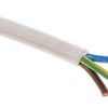 Sieciowy kabel zasilający 3 Core Polichlorek winylu PVC Sheath Biały 6.7mm od , 300 V