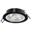 Punktowa oprawa sufitowa wpuszczana LED CERI 1 OV Black IP20 okrągła czarny szlif EDO777141 EDO