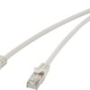 Renkforce RF-4541484 RJ45 Kabel sieciowy, kabel krosowy CAT 5e F/UTP 0.25 m szary z zaczepami blokującymi 1 szt.