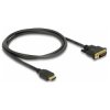 Delock 85652 HDMI to DVI 24+1 Cable Bidirectional 1m Gold-plated Triple Shielded