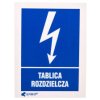Samoprzylepna tabliczka ostrzegawcza /TABLICA ROZDZIELCZA 52X74/ 15EIA/Q1/F