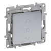 NILOE SELECTION Wyłącznik do bezpośredniego sterowania roletami 10AX aluminium 762111 LEGRAND