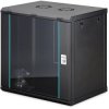 Wall enclosure, 19", 12 U, (H x W x D) 607 x 600 x 450 mm, IP20, sheet steel, black, DN-37109