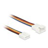 Delock 85364 PC Fan Cable 4-Pin Plug to 4-Pin Socket 1m Multi-coloured