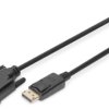 Adapter cable, 2 m, black, DisplayPort 1.1a plug, straight to DVI-D Dual Link (24+1) plug, straight, DB-340301-020-S