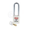 Kłódka LOTO SafeKey nylonowa, szekla stalowa 76 mm, biała, 150295