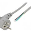 S3-3/07/2.0GY Kabel: 3x0,75mm2, CEE 7/7 (E/F) wtyk kątowy, 2m
