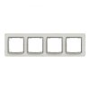 Ramka 4-krotna, szkło białe, efekt szkła, Sedna Elements SDD360804