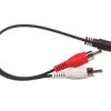 Przewód adapter Jack 3,5mm - 2x RCA 0,2m 50092
