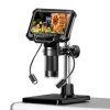 Mikroskop cyfrowy HD 5X-1000X 12MP 4,3 cala ekran IPS 1080P wideo 8 diod LED Typ-C odpowiedni do naprawy płyt głównych,inspekcji