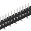Pin header, 12 pole, pitch 2 mm, angled, black, SLY11SMD05112Z