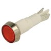 Kontrolka; FL1P-10NJ- 4_BRX230V; 10mm; podświetlenie neonówka 230V; czerwony; konektory 6,3x0,8mm; srebrny; IP67; 51mm; FILN; Ro