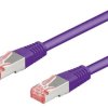 Patch cord S/FTP 6 linka Cu LSZH fioletowy 10m 28AWG 93537